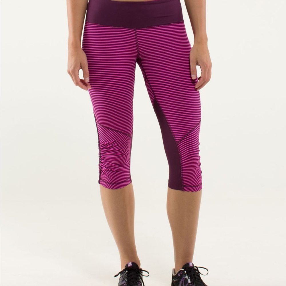 Lululemon Run Hyper Stripe Raspberry Glo Light Plum Pow Stripe Raspberry - Picture 2 of 6